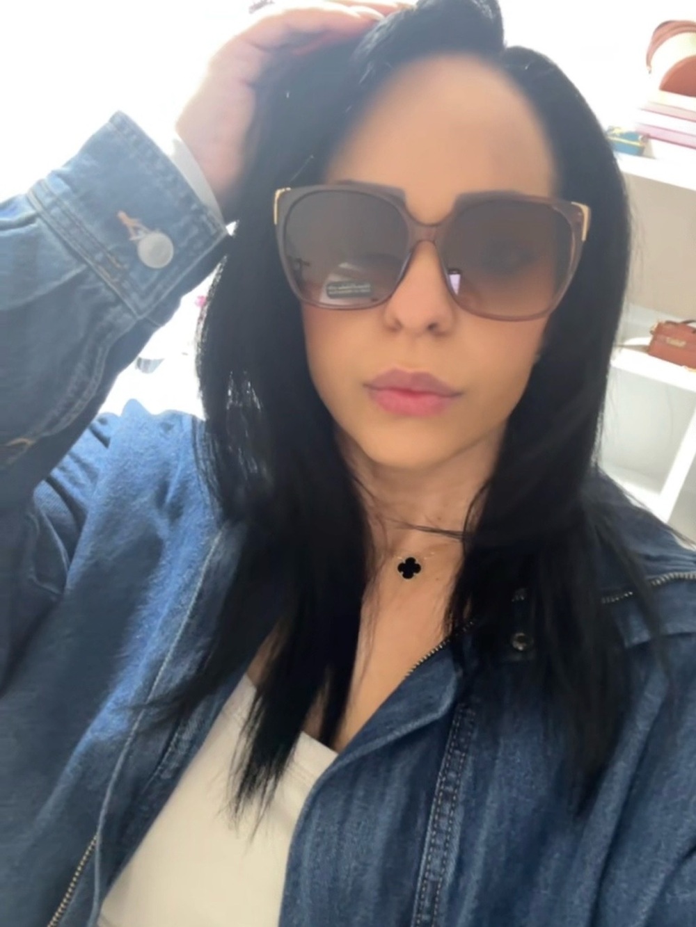 Brown Gradient Oversized Women’s Sunglasses